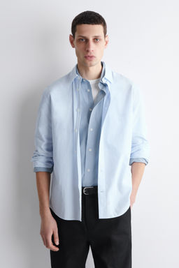 CAMISA DE POPEL?N DE ALGOD?N PIMA RELAXED FIT - H&m фото 6