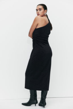 Glittery one-shoulder dress - H&m фото 5