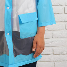 Дождевик детский Гуляем под дождём, голубой, XL - Simaland фото 3