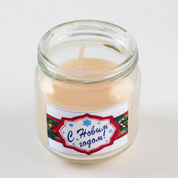 Цена за 2 шт. Ароматическая свеча в банке Капучино, 6.4?6 см