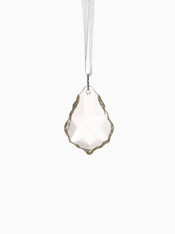 Ёлочные игрушки 3 шт. Зимнее волшебство. Капля, 4.53 см, прозрачный с золотом фото 10