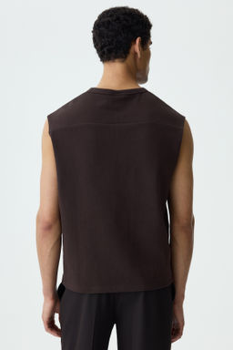 Camiseta sin mangas en punto Relaxed Fit - H&m фото 6