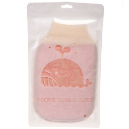 Цена за 2шт. Мочалка - варежка для тела жёсткая "Premium - Lavita", цвет светло - розовый, 14*24см (ZIP пакет)