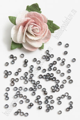 Кримп для бижутерии 2,5 мм (10 гр/ 390 шт) SF-7300, темное серебро