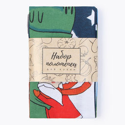 Набор полотенец Доляна Крепких объятий 28х46 см - 2 шт, 100% хл, рогожка 164 г/м2  фото 14