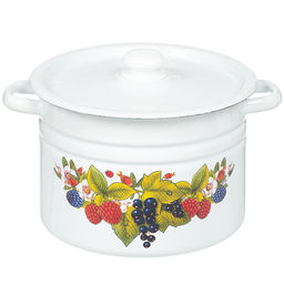 ЭМ_Кастрюля 8,0л цилин. светлая ДЕКОР на крышке арт. С1620.39 СибТ/ОБКЛ