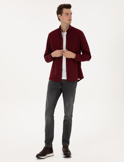 Bordo Regular Fit Uzun Kollu G_mlek - Pierre cardin фото 4
