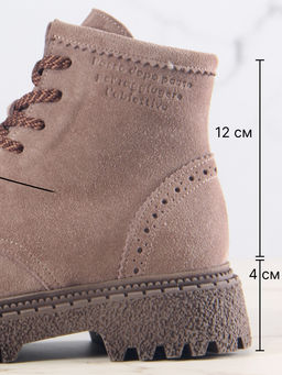 Ботинки 319.22511br.Капучино замша/шерсть