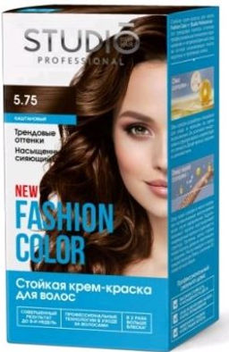 Студио "Fashion Color" Стойкая краска д/в тон 5.75 Каштановый 50/50/15мл.(6) / 95641