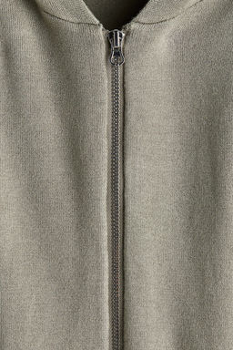 Chaqueta en punto fino con capucha y cremallera - H&m фото 6