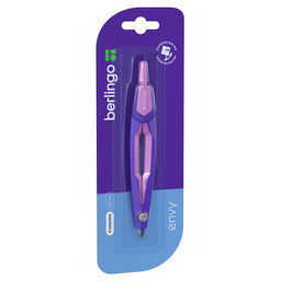 Циркуль Berlingo "Envy" 135мм, розовый/фиолетовый (CS_30001c) металлический, на блистере