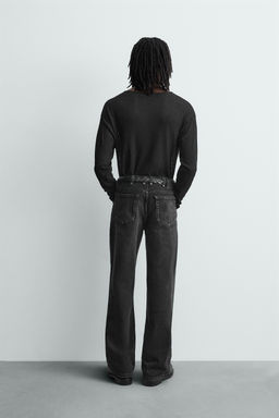 STRAIGHT-LEG JEANS WITH STUDS - Zara фото 3