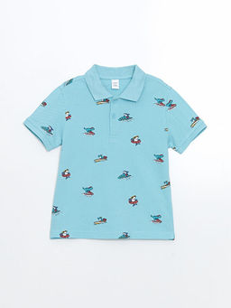 Polo Yaka Bask?l? Pike Erkek ?ocuk Ti??rt