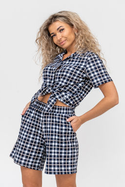 Костюм женский Натали из хлопка в клетку  фото 54
