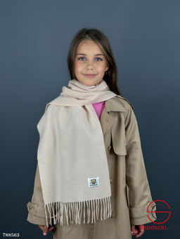 Шарф теплый детский однотонный