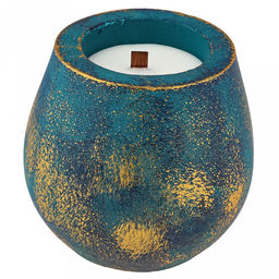 Свеча "Ионика" д11,5см, h11см, парафин, в подсвечнике из гипса, время горения 42 часов, с декором (Россия)