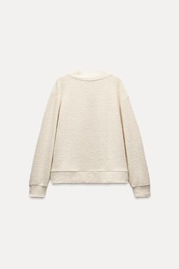 LONG SLEEVE BOUCLE SWEATER - Zara фото 6