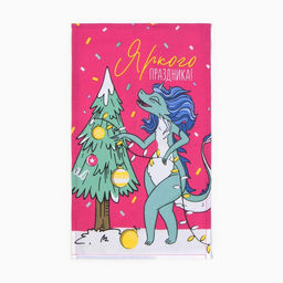 Полотенце Доляна Яркого праздника 28х46 см, 100% хл, рогожка 164 г/м2  фото 2