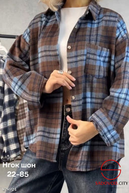 Рубашка женская в клетку - Bruno фото 2