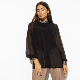 Блуза из полупрозрачной ткани Модное притяжение - Charutti фото 4