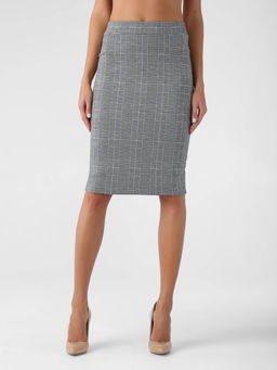 CONTE Классическая юбка-футляр MISS CHIC grey-ivory check - Conte elegant фото 3