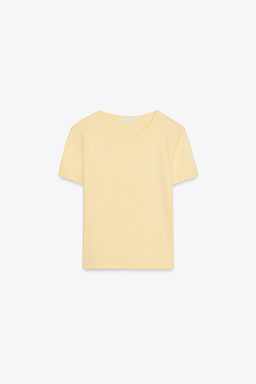 T-SHIRT WITH BACK SEAM - Zara фото 14