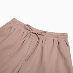 Костюм спортивный женский: футболка, шорты, MINAKU: Casual Collection, размер 50, бежевый