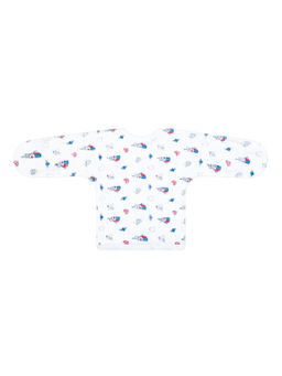 Кофточкараспашонка белая принт домики