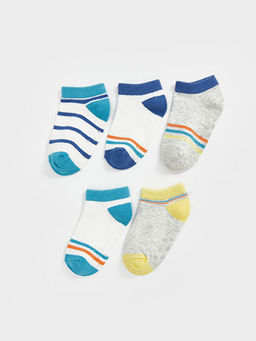 ?izgili Erkek Bebek Patik ?orap 5li