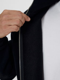 Теплая толстовка мужская черная с начесом