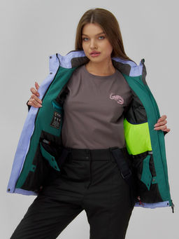 Горнолыжная куртка женская зимняя фиолетового цвета 7015_1F - Chunmai фото 8