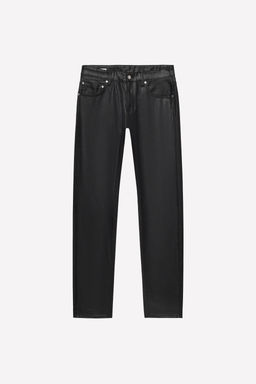 LUDOVIC DE SAINT SERNIN x ZARA WAXED LOW-RISE SLIM FIT JEANS  фото 2