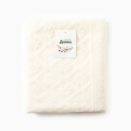 Скатерть Доляна Ажур, цвет бежевый 140×200 ± 5 см, 100%п/э