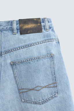 LIMITED EDITION RELAXED FIT DENIM BERMUDA SHORTS - Zara фото 16