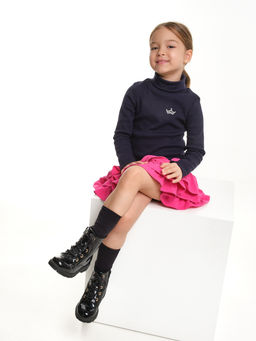 Платье комбинированное из кашкорса UD 6079 черный/малина - Mini maxi фото 9