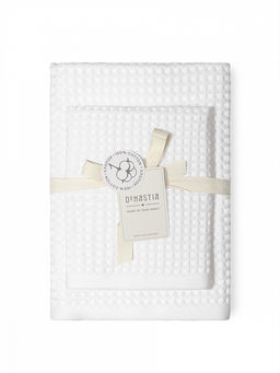 Набор полотенец вафельных 2шт 70x140, 50x90 белый вафельное полотно