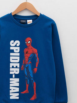 Bisiklet Yaka Spiderman Bask?l? Uzun Kollu Erkek ?ocuk Sweatshirt - Waikiki фото 3