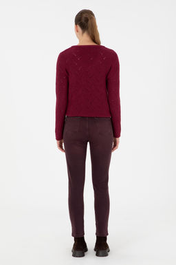 Женские бордовые джинсовые брюки Неожиданная скидка в корзине - U.s. polo assn фото 4