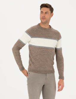 Kum Melanj Slim Fit Bisiklet Yaka Triko Kazak - Pierre cardin фото 2