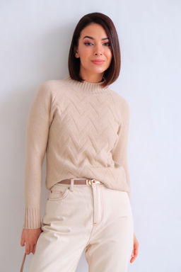 Martichelli Джемпер бежевый зигзаг фото 2