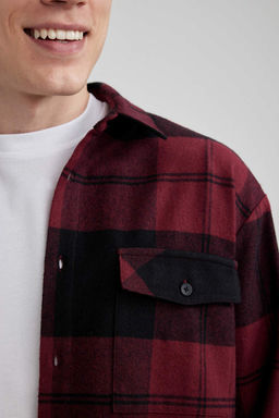 Рубашка Relax Fit в клетку с длинным рукавом Lumberjack - Defacto фото 6