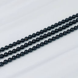 Бусины для украшений из черного Турмалина (Шерл) (46 бусин) 38 см