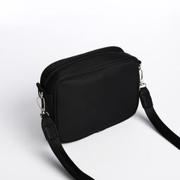 Сумка молодёжная текстильная Цветы, 19*14*6 см, черный - Nazamok фото 2