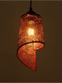 Светильник «Манчестер» (Вышивка) 1×40 Вт Е27 черный 12.5×12.5×24+100 см