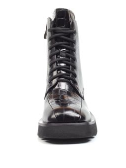 01-CG34-1 BLACK Ботинки демисезонные женские (натуральная кожа, байка)