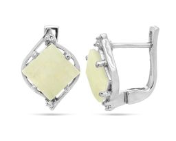 Серьги из серебра лунный камень, Гликерия