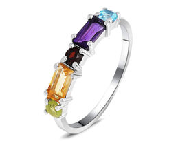 Кольцо, аметист , гранат , перидот , топаз, Персефона