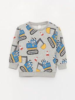 Bisiklet Yaka Erkek Bebek Sweatshirt