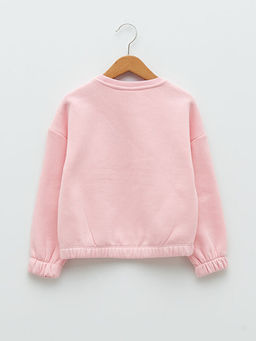 Bisiklet Yaka Bask?l? Uzun Kollu K?z ?ocuk Sweatshirt - Waikiki фото 2