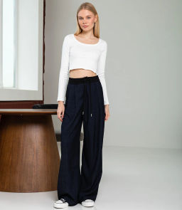 Брюки #КТ16380, тёмно-синий